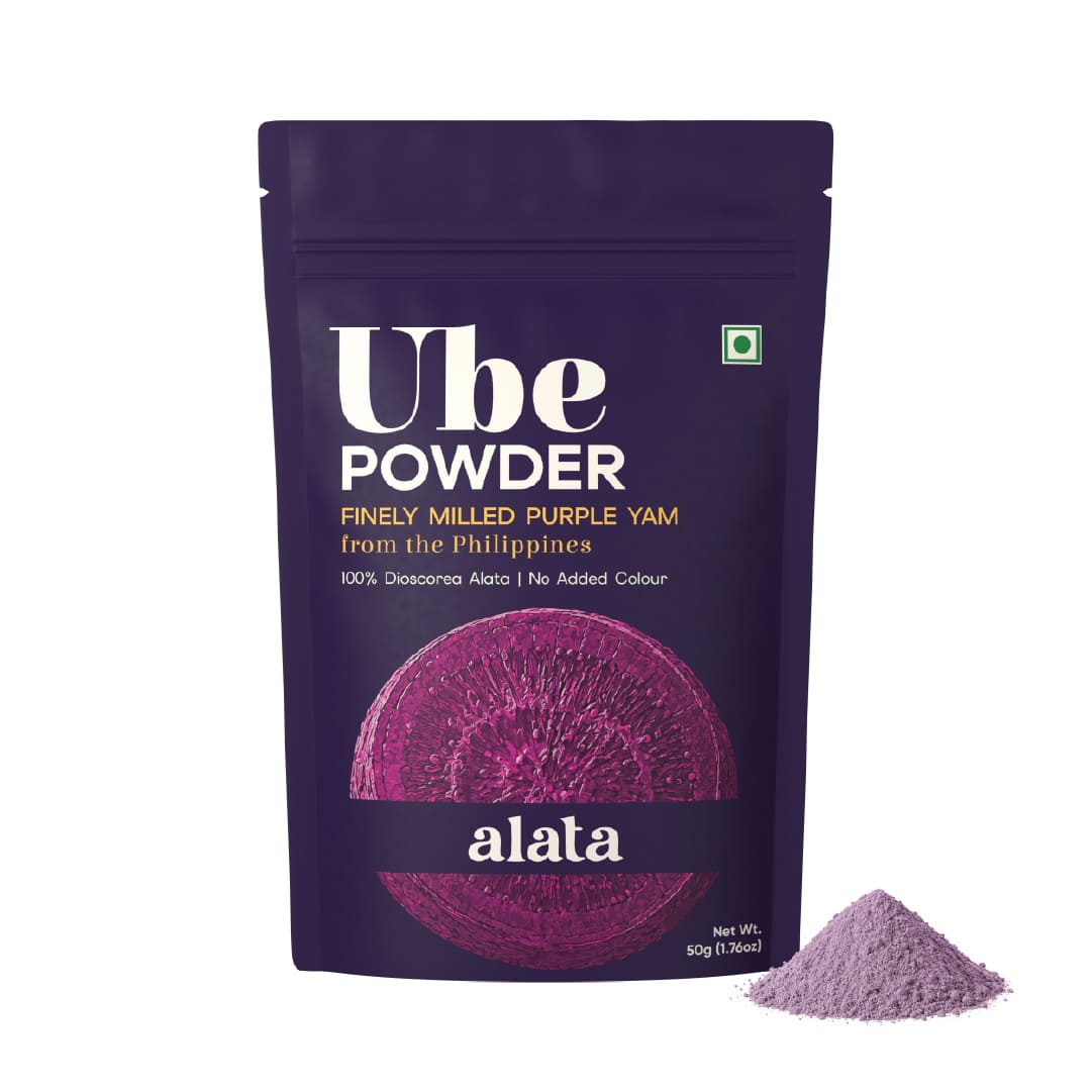Alata Reserve Ube Powder, front of the 50 g pack